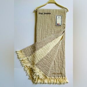 🎁Texteis Penedo Throw Blanket  - Taupe - Made in Portugal Cotton Throw